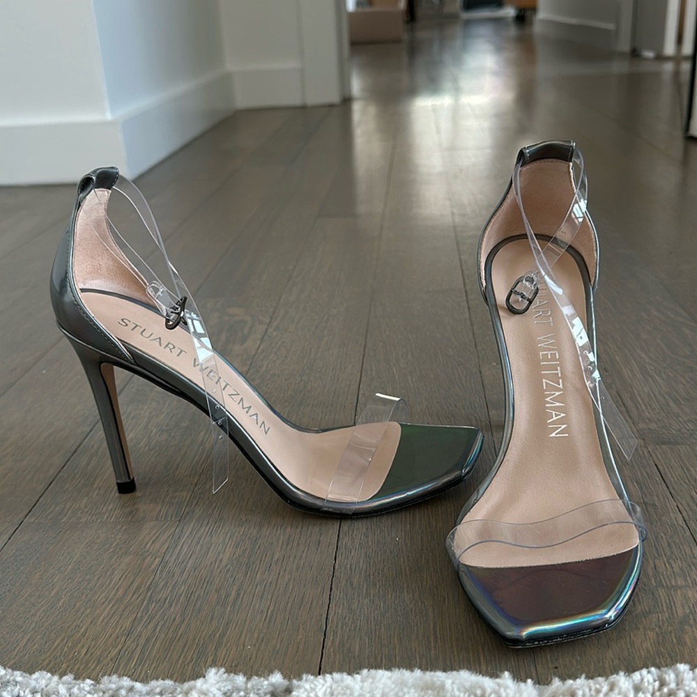 Stuart Weitzman NUDISTCURVE 100 STRAP SANDAL size 7.5